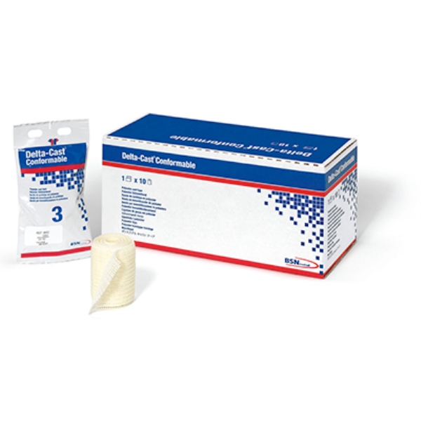 Kipsisidos Delta-Cast Conformable , 10cmx3,6m punainen synt 10KPL