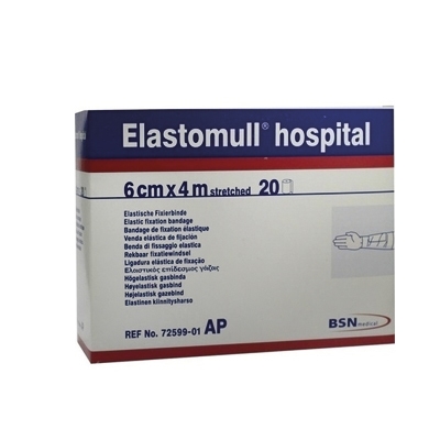 Harsosidos Elastomull Hospital, 6cmx4m  elastinen 20KPL - Elastomull