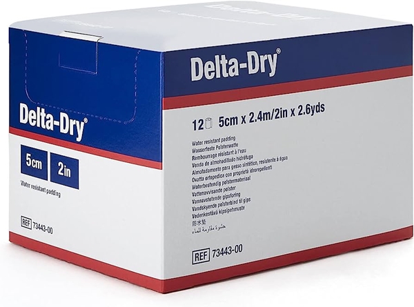 Kipsipehmuste Delta Dry, 5cmx2,4m valk 12KPL