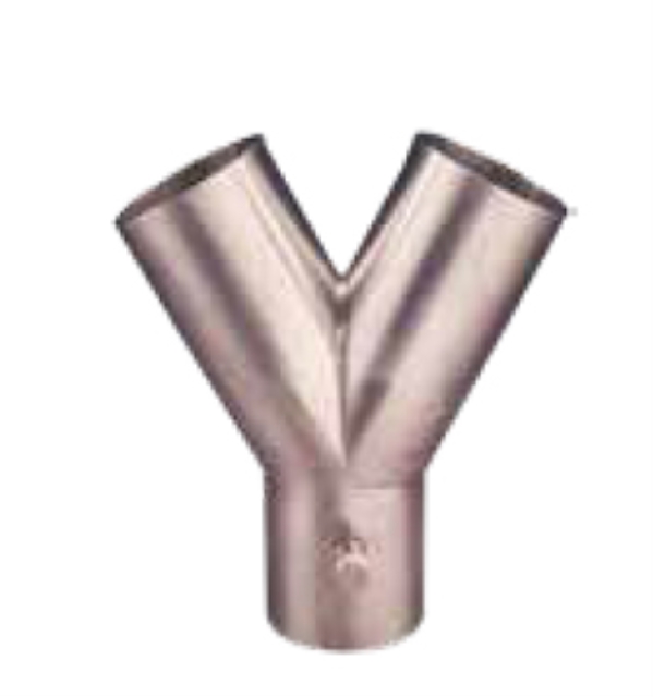 Y-liitin suureläinletkustoon, Luer-lock metalli liitin, 1kpl