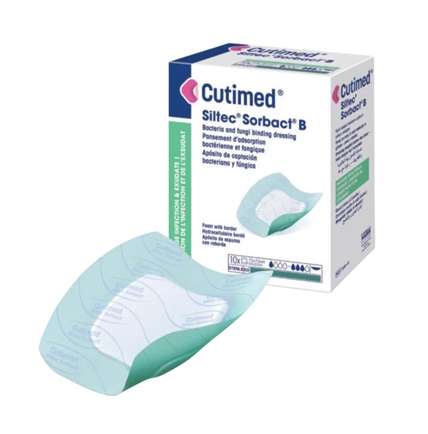 Cutimed Siltec Sorbact® B, 15x15cm kiinnitt vaahtos 10kpl - Sorbact - 1
