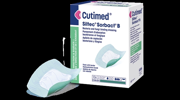 Cutimed Siltec Sorbact® B, 10x10cm kiinnitt vaahtos 10kpl - Sorbact - 1