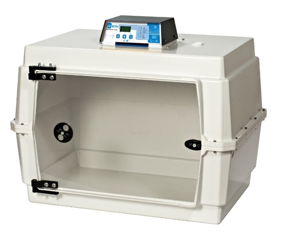 ICU-häkki S50ECO nopeampaan ja turvallisempaan toipumiseen. Soveltuu esim useille pienille potilaille, pienelle koiralle tai kissaemolle pentuineen, Lämmitys ja kostustusastia - 1