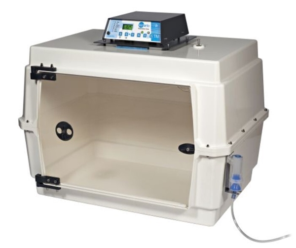 ICU-häkki T50, nopeampaan ja turvallisempaan toipumiseen. Soveltuu esim useille pienille potilaille, pienelle koiralle tai kissaemolle pentuineen. Tässä mallissa myös hapetus mahdollista, Lämmitys, kostustus ja happi - 1