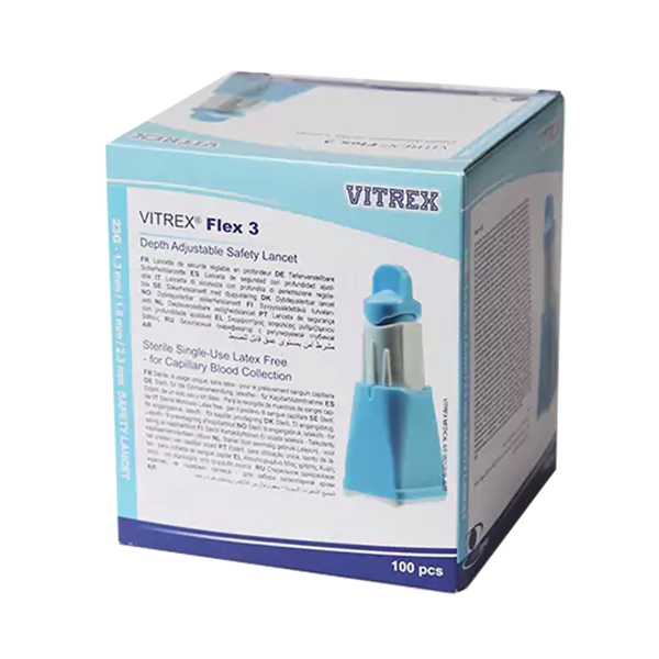 Turvalansetti Sterilance Flex3, 23Gx1,3/1,8/2,3 sininen 100KPL - 1