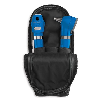 Pocket plus oto-oftalmoskooppi, setti, LED, mustikka