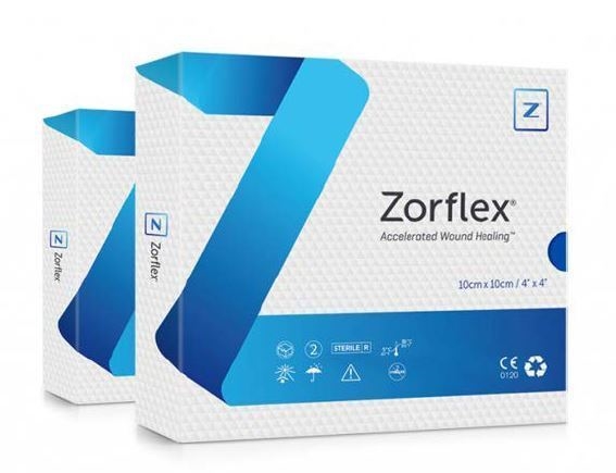 Zorflex, antimikrobinen 100% luonnollinen hiilisidos, 15cmx25cm,10kpl - 1