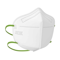 JedX FFP3 kertakäyttöinen hengityssuojain, ei uloshengitysventtiiliä, kiinnitys pään taakse, valkoinen 100KPL