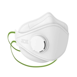 JedX FFP3 kertakäyttöinen hengityssuojain, fish type, uloshengitysventtiilillä, kiinnitys pään taakse, valkoinen 40KPL