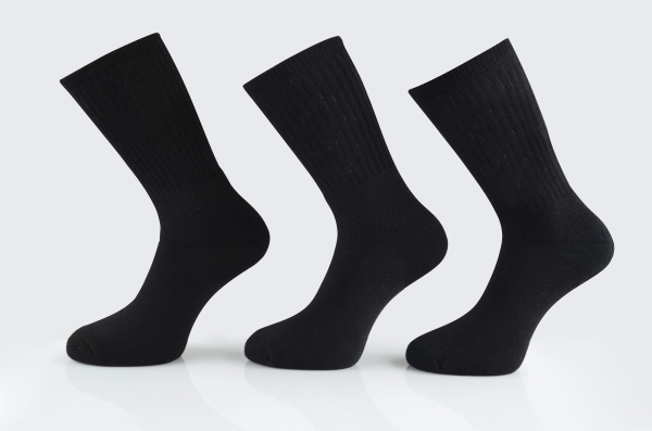 Bomullssokk m antisklisåle, Str L, par