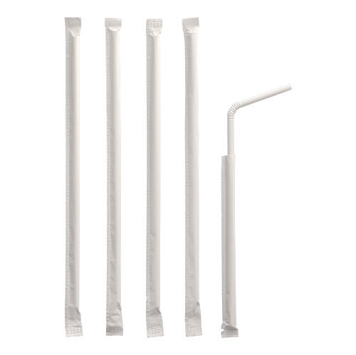 Sugerør bøybar plast enkeltpk, 24cm. Kun for medisinsk bruk  - 1