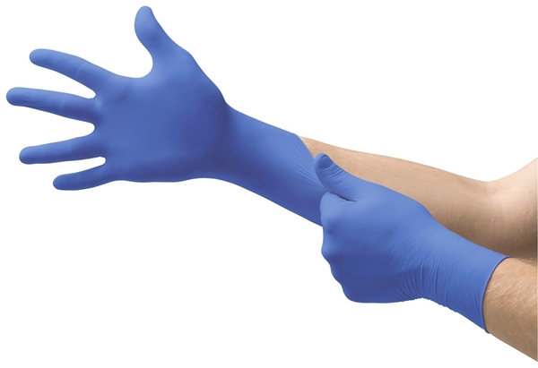 Hanske us nitril Micro-Touch, M Akseleratorfri blå  - Micro-Touch - 1