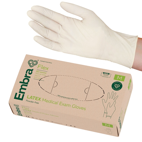 Hanske us latex Embra, M FLEX AQL 1,5 - Embra®