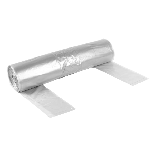Avfallssekk LD plast m/knyting, 125L 750x1250mm 50my transp