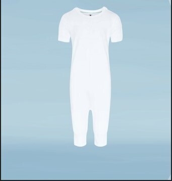Pysjamas ABENA Fix, str L kort arm/ben hvit - Abena