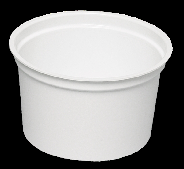 Protesebeger hvit PS, 5,8cm Ø9,5cm, 200 ml, 235 ml