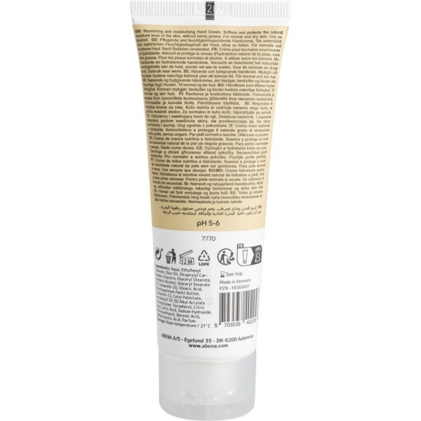 Håndkrem Abena, 75ml uten farge med parfyme - 2