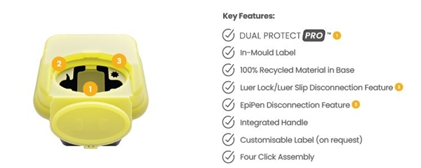 Kanylebøtte Sharpsafe, 5L med lavt gult lokk - 2