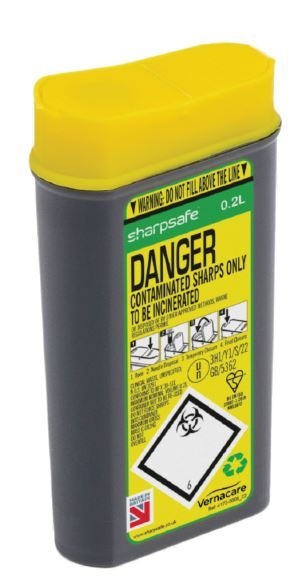 Kanylebøtte Sharpsafe, 0,2L klar åpning - 1