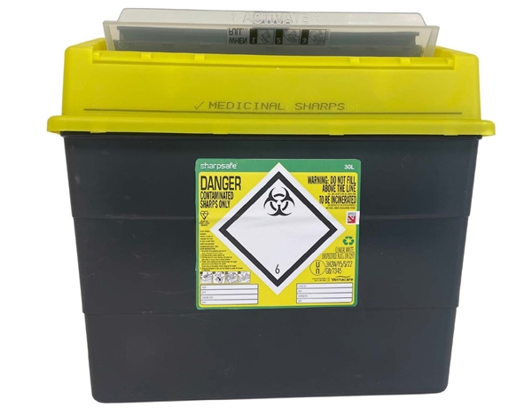 Kanylebøtte Sharpsafe, 30L Protected Access - 2