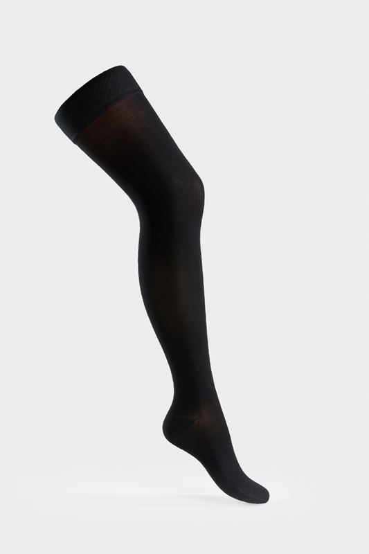 Kompresjonsstrømpe lår K2 Juzo, XS sort Soft lukket tå border