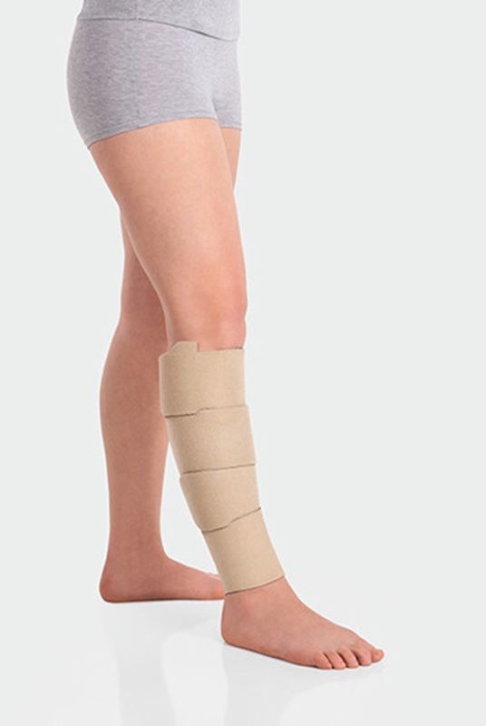 Compression Wrap Juzo, Legg lang, XL Svart/Beige