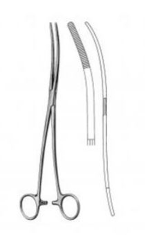 Spiralfjerningstang bøyd, 26cm Bozemann, bøyd