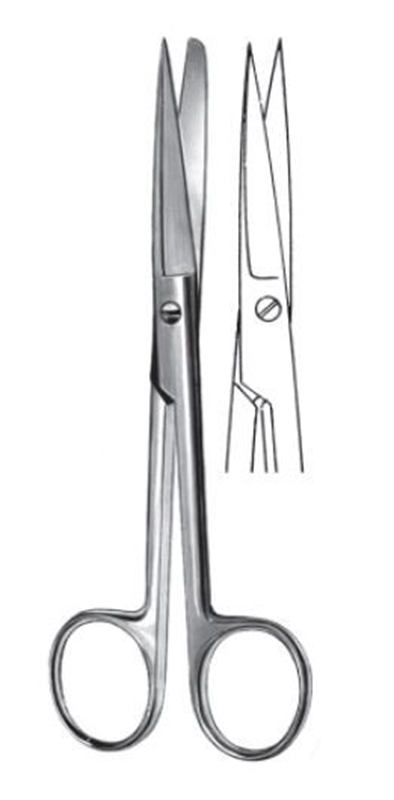 Saks kirurgisk rett, 15,5cm Spiss/spiss