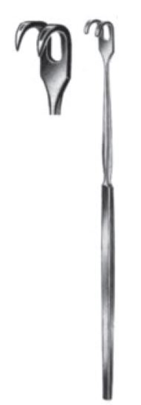 Sårhake 2-tanns skarp, 16cm