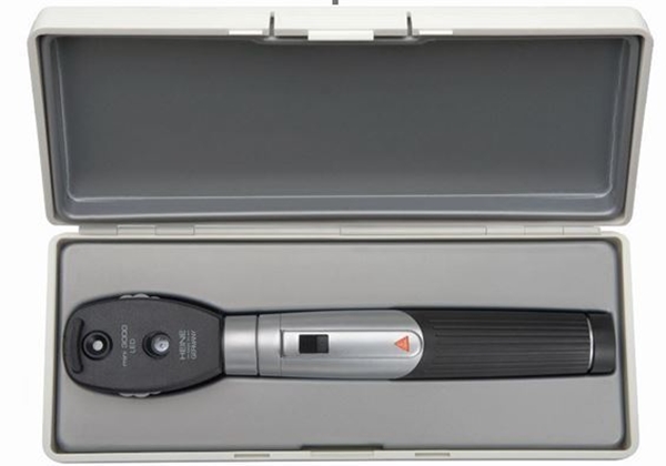 Oftalmoskop Heine Mini 3000, 2,5 V LED med håndtak og etui