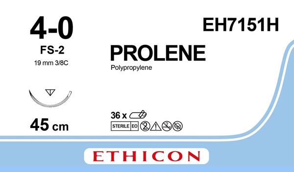 Sutur Prolene 4-0 EH7151H, 45cm nål FS-2 - Prolene
