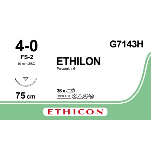 Sutur ETHILON 4-0 G7143H, 75cm FS-2