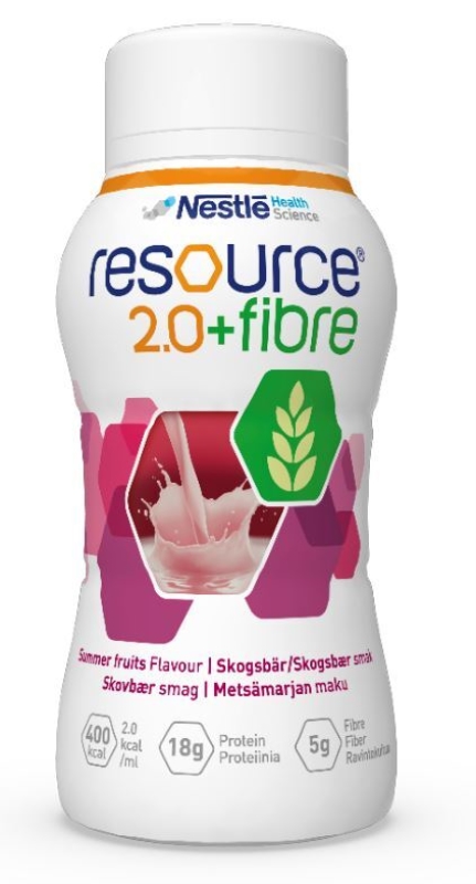 Drikk Resource 2.0+ fibre, Skogsbær 4x200ml