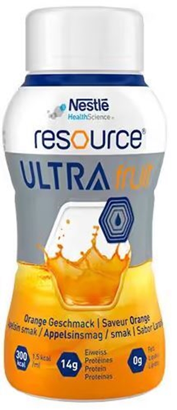 Drikk Resource Ultra Fruit, Appelsin 4x200ml