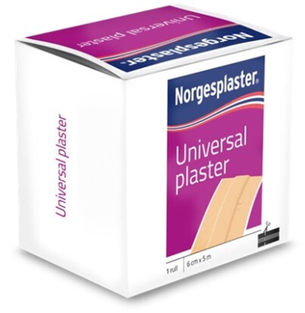 Norgesplaster Universal Rull, Rull 6cm x 5m Pute str 2,1cm - Universal
