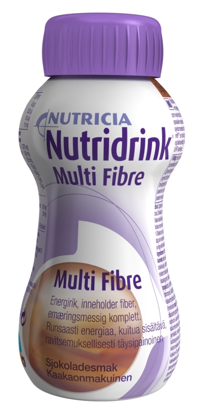 Nutridrink Multi Fibre, 4x200ml Sjokolade 