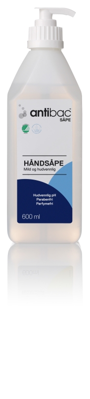 Antibac håndsåpe med pumpe
, 600 ml pumpeflaske
