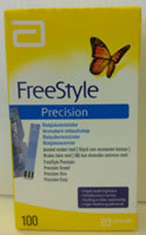 Test strips blodsukker plasma, Freestyle precision 100 stykk - Freestyle