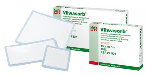 Bandasje superabs Vliwasorb, 10x20cm steril - Vliwasorb