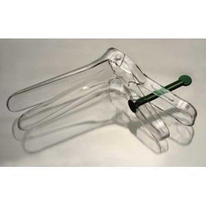 Vaginalspekulum engangs, Str L grønn, L116mm/Ø30mm