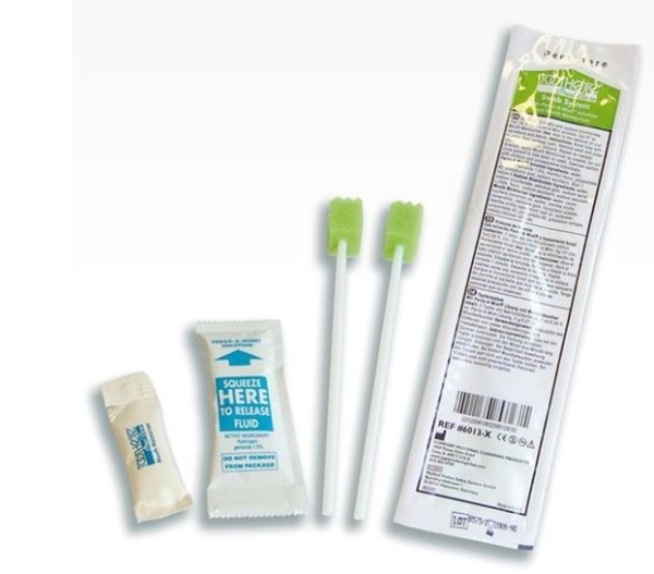 Munnstellesett komplett, munnpinner, rensevæske og gel