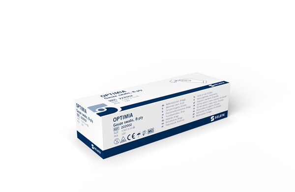 Kompress gas 8-lag Selefa, 7,5x7,5cm usteril dispenserbok - SELEFA® - 2