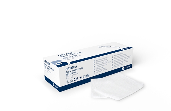 Kompress gas 8-lag Selefa, 7,5x7,5cm usteril dispenserbok - SELEFA® - 1