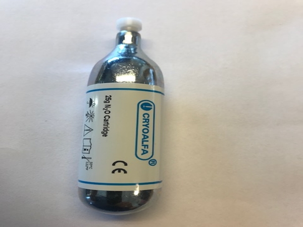 CryoAlfa Gasspatron Lux/S 25gr, 25g refill patron Cryoalfa Lux