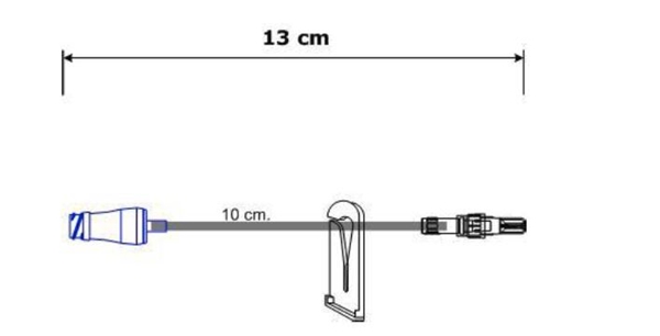 Injeksjonsventil MicroClave , DEHP-fri 1-veis 10 cm slange - ICU Medical