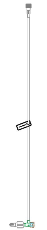 Forslengerslange T-konnektor, Med gummipropp - ICU Medical