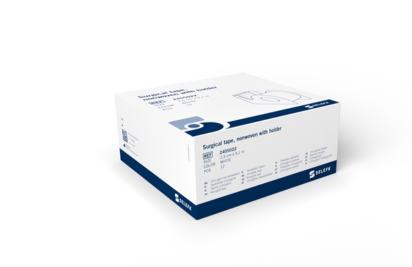 Selefa tape kirurgisk NW, 2,5cm x 9,1m med dispenser - SELEFA® - 2