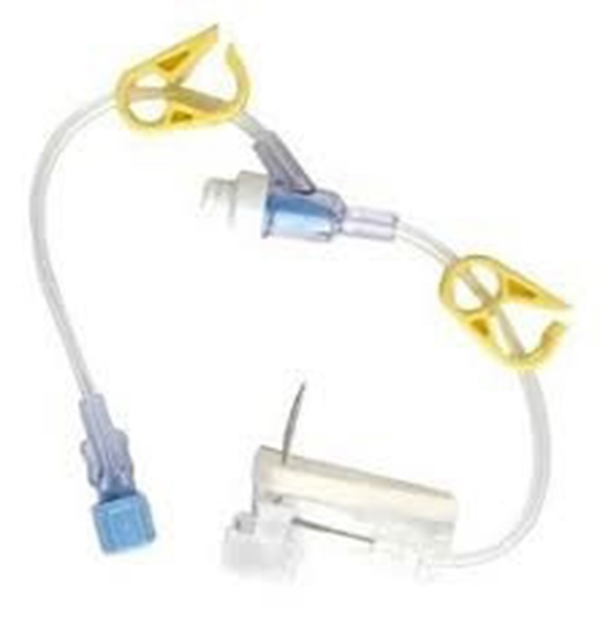 Kanyle injeksjon port SafeStep, 0,9x25mm 20G Huber med Y-Port