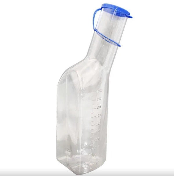 Urinflaske med lokk, 1000ml lengde 32cm klar