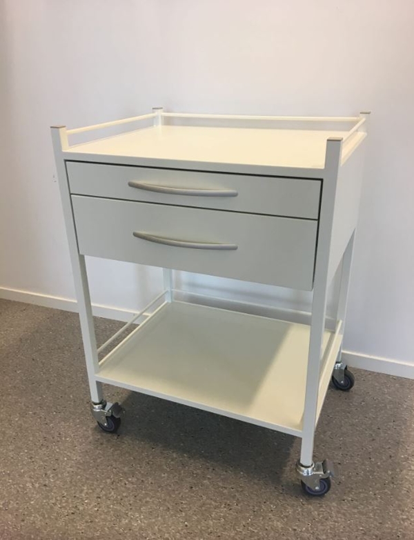 Trillebord 2 skuffer 65x50cm, instrumentbord m/inndelere - 1